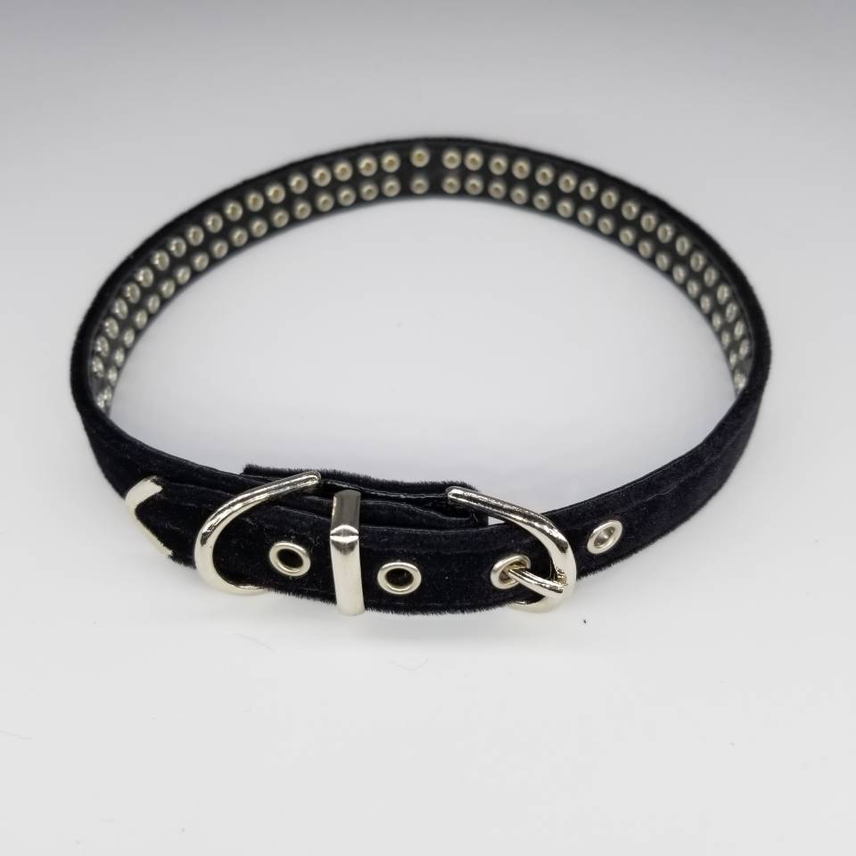 2-Row Velvet Rhinestone Collar